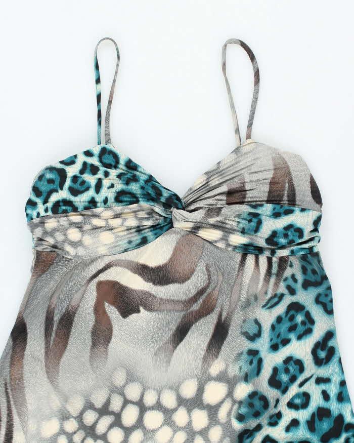 Vintage Y2k 00s Purple Rain Animal Print Dress - S