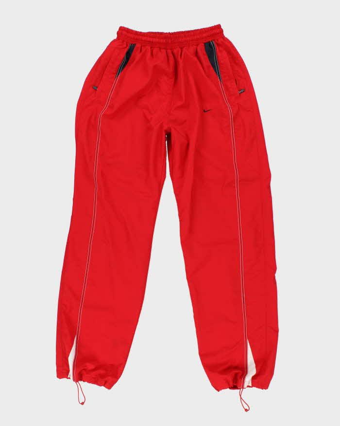 nike tracksuit bottoms red tick