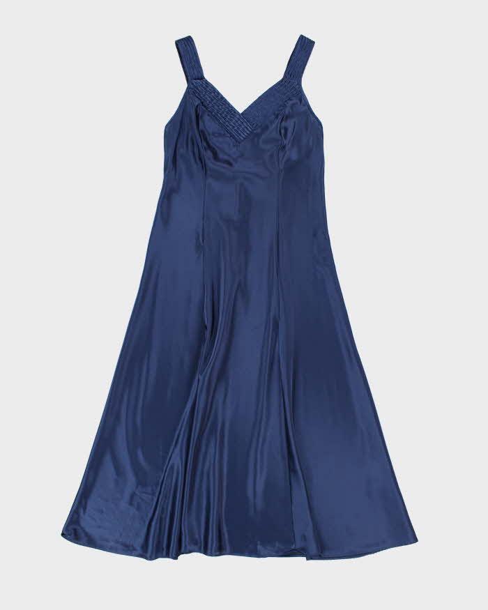 princess polly baby blue dress Maje Vintage Silk Slip Dress with Lace