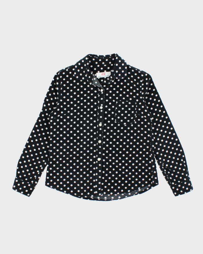 Vintage Women's H&M x Comme Des Garcons Polka Dot Corduroy Shirt