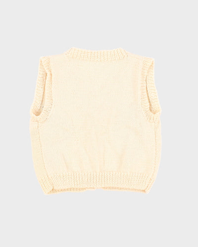 Children's Cream Knitted Sweater Vest