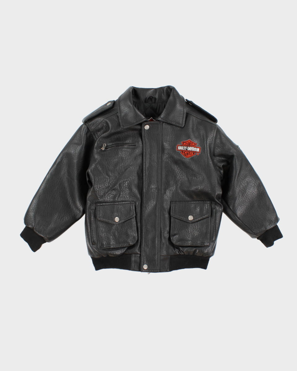 Children's harley davidson deals leather jacket