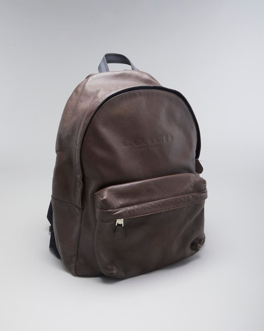 Vintage Coach Charles Men's Brown Leather Backpack – Rokit