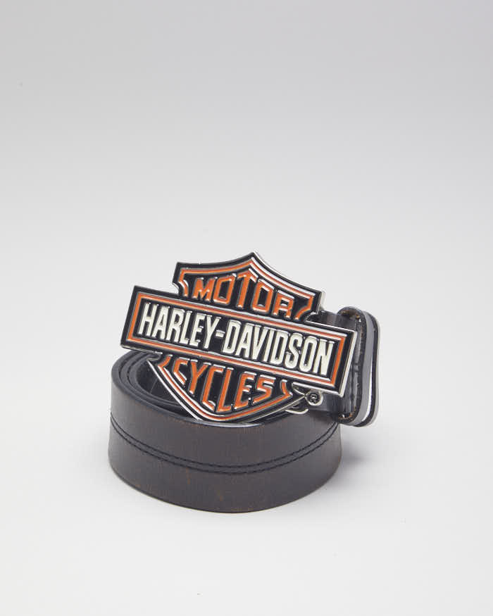 Vintage Harley Davidson Leather Belt W32 W37