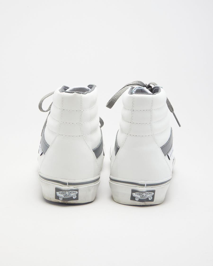 Vans x Marc Jacobs White & Grey Sk8 Hi Sneakers - US 10