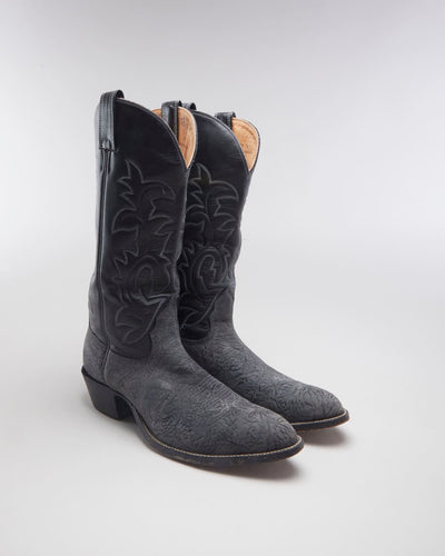 Biltrite Black & Grey Western Leather Cowboy Boots - EUR 47