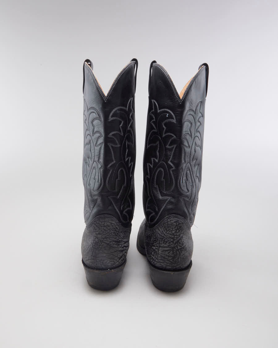 Biltrite Black & Grey Western Leather Cowboy Boots - EUR 47