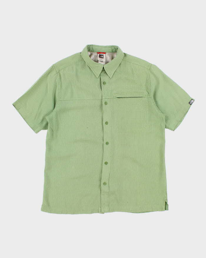 Vintage Men s Green checked The North Face Button Up Shirt S Rokit
