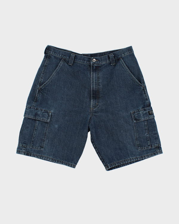 Vintage Wrangler Dark Wash Cargo Denim Shorts W34 L9 Rokit