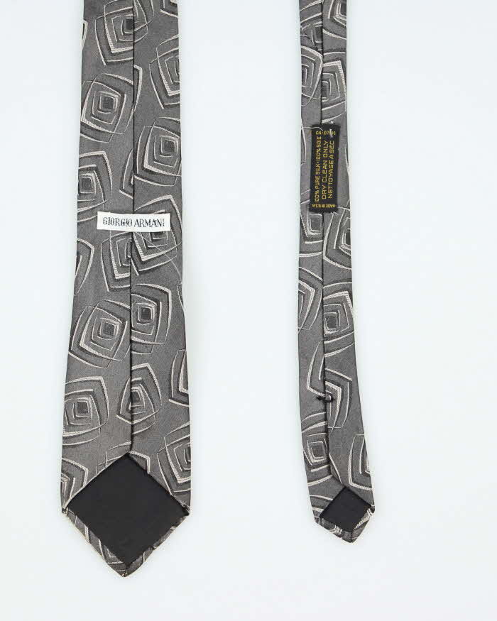 Vintage 90's Giorgio Armani Spiral Patterned Silk Tie