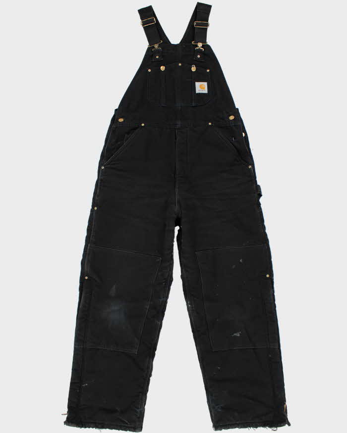 Carhartt Black Workwear Padded Lined Dungarees - W32 L30 – Rokit