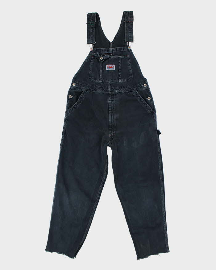 Vintage 90s Ikeda Black Dungarees W36 L38