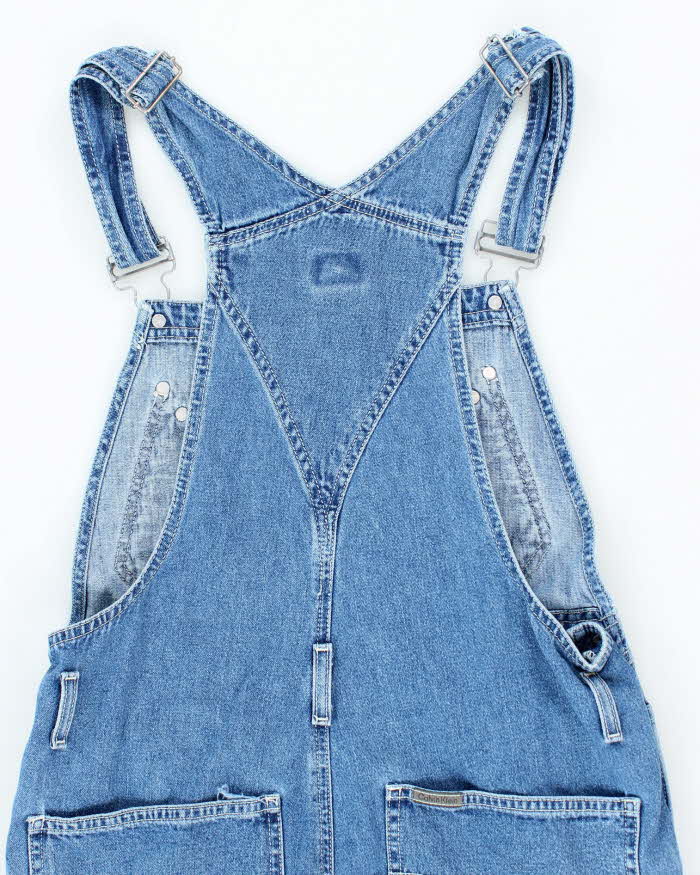 Vintage Y2K Calvin Klein Dark Wash Denim Dungarees - W30 L28