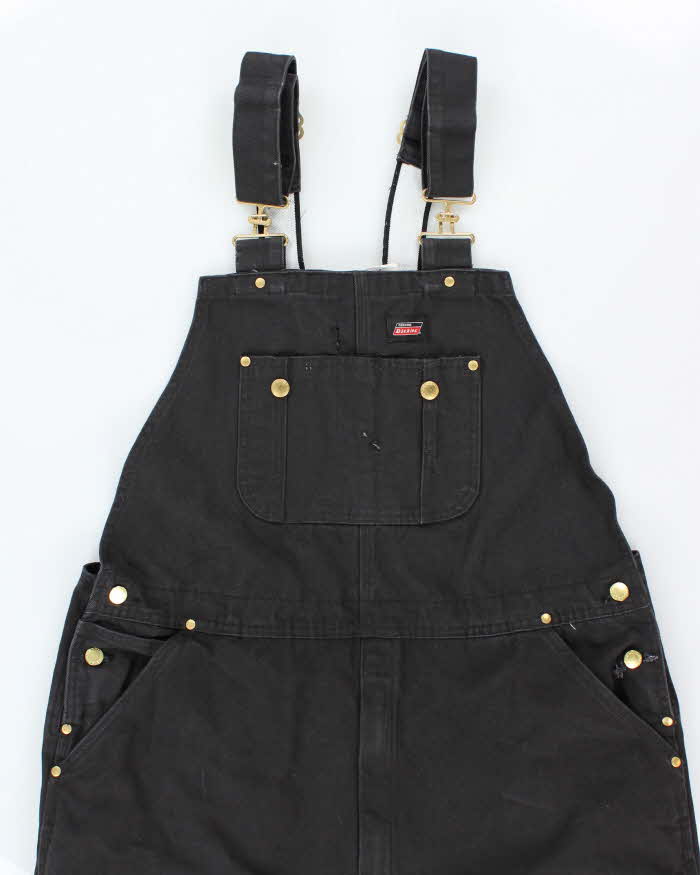 Vintage Genuine Dickies Black Workwear Dungarees - W40 L31