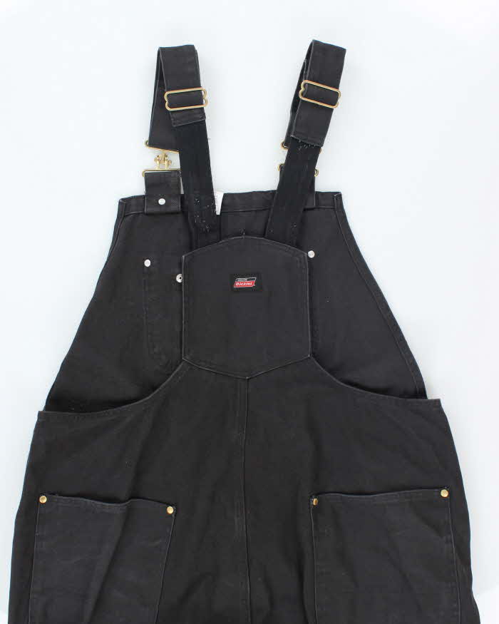 Vintage Genuine Dickies Black Workwear Dungarees - W40 L31