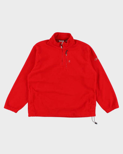 Izod Red Quarter Zip Fleece - XL