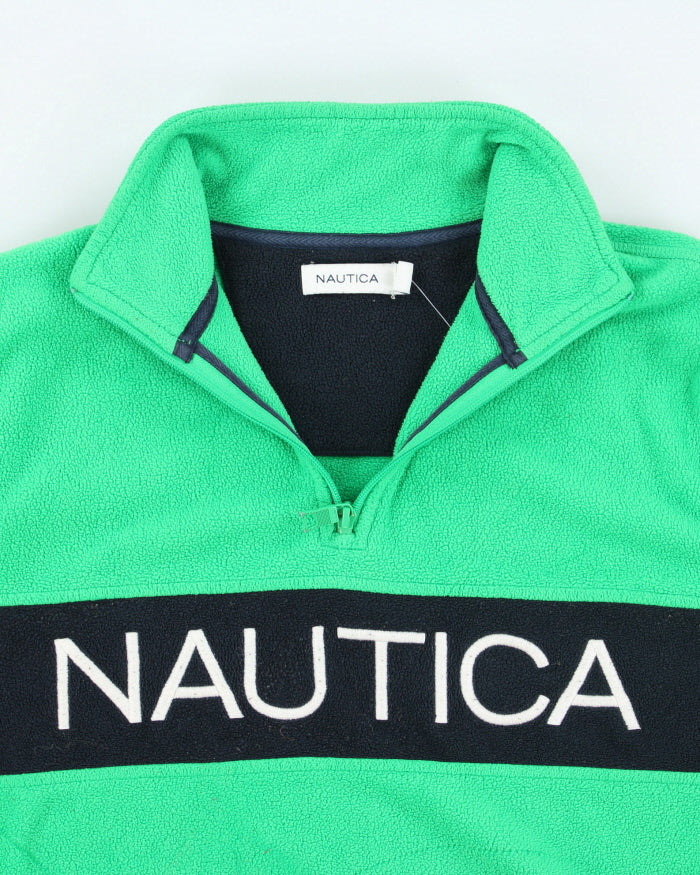 Vintage Nautica Two Tone Half Button Fleece - S