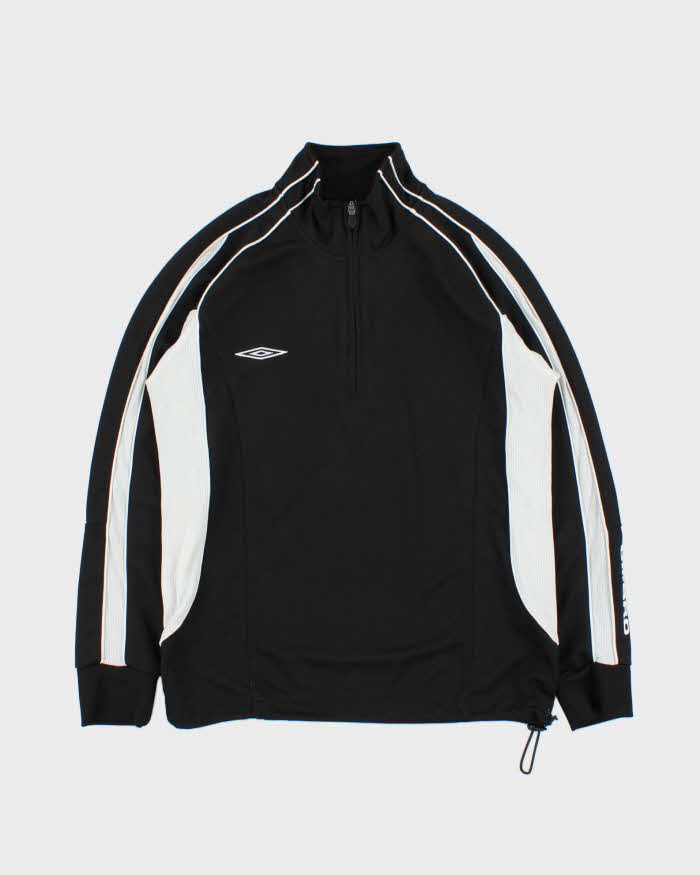 00's y2k archive UMBRO Pullover アンブ Vintage Y2K 00s Umbro Quarter-Zip Shell Pullover - S – Rokit