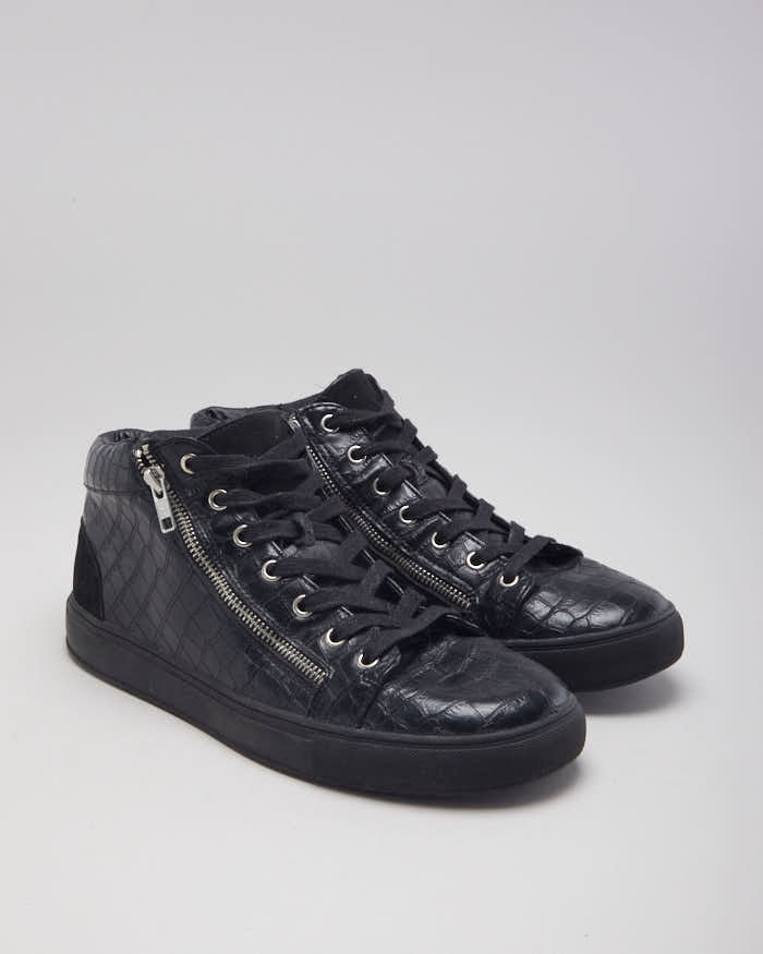 Kurt Geiger Mid Top Double Zip Trainers UK1