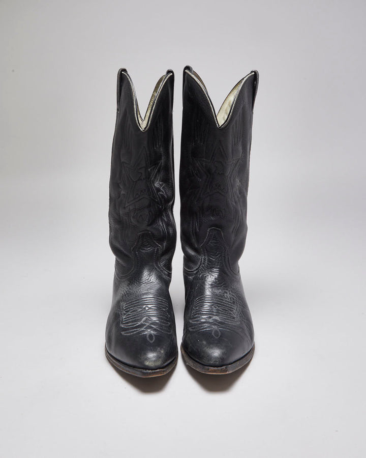 Vintage Leather Cowboy Boots - UK 10.5