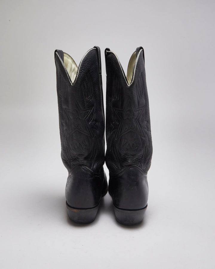 Vintage Leather Cowboy Boots - UK 10.5