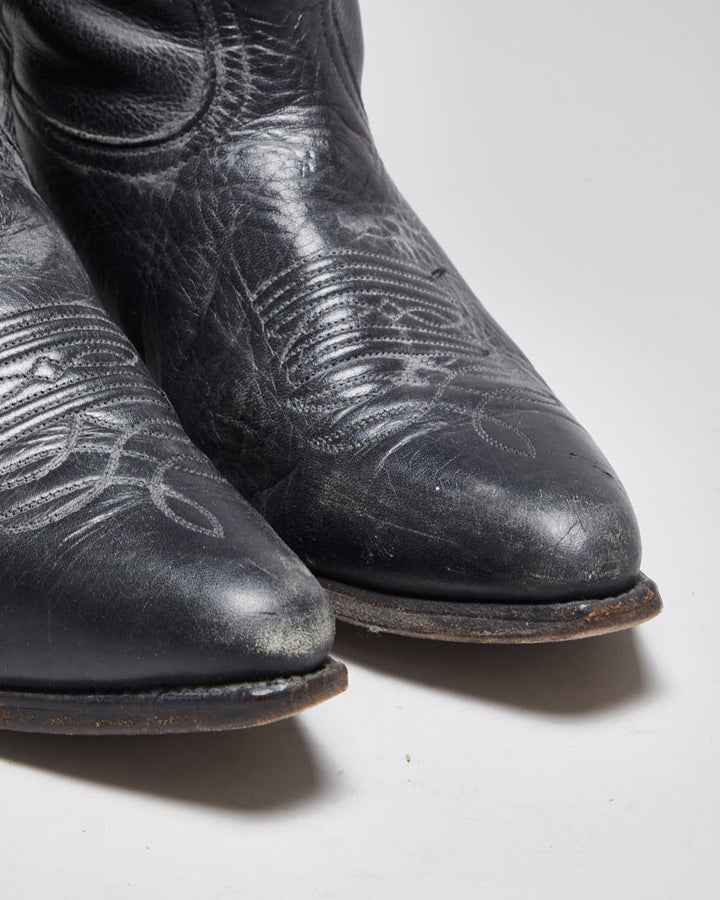 Vintage Leather Cowboy Boots - UK 10.5