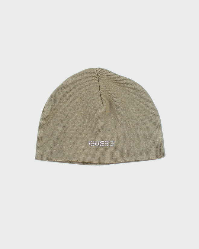 Vintage Y2K Guess Diamante Small Logo Beanie - OS