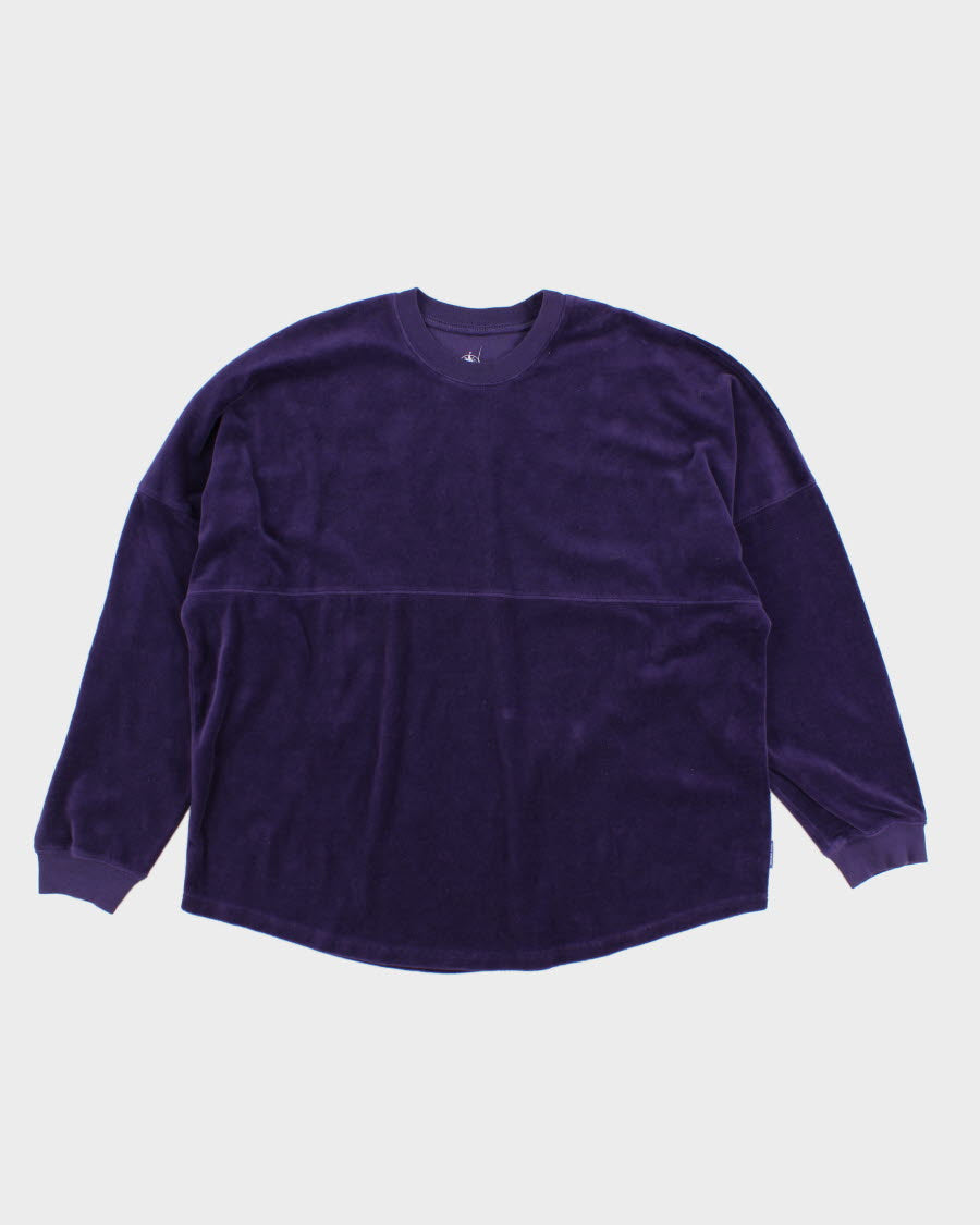 Mens Purple Disney Spirit Velour Sweatshirt - XL