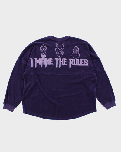 Mens Purple Disney Spirit Velour Sweatshirt - XL