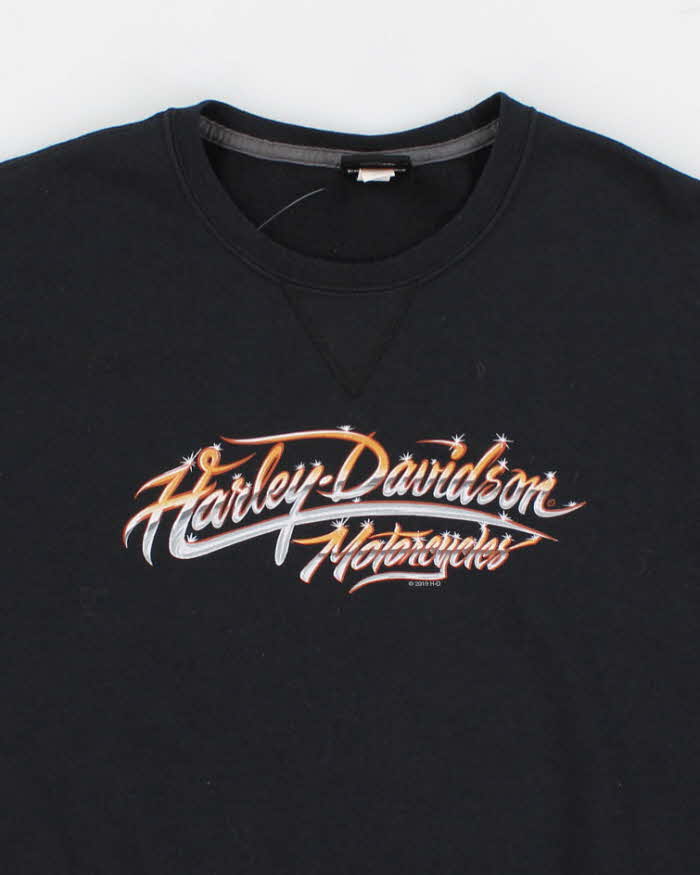 Mens Black Harley Davidson Graphic Sweatshirt - L