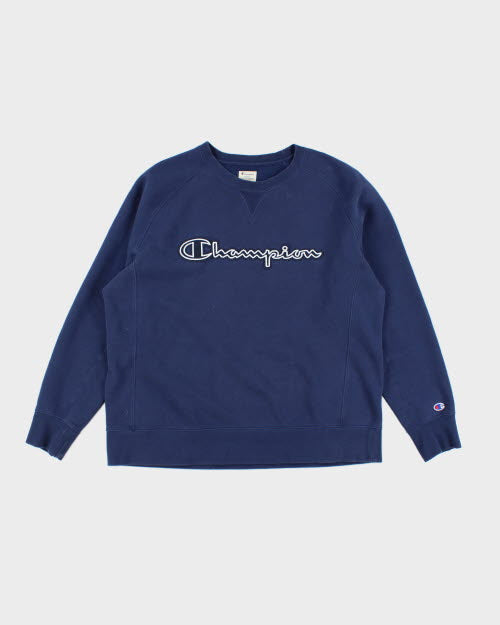 Champion patch sweatshirt deals