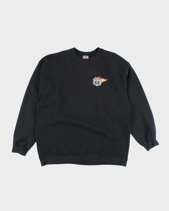 Vintage 2000's Route 66 Biker Graphic Sweatshirt - L