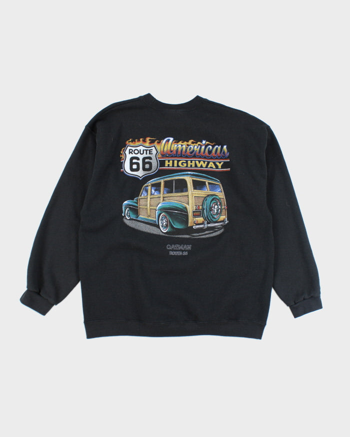 Vintage 2000's Route 66 Biker Graphic Sweatshirt - L