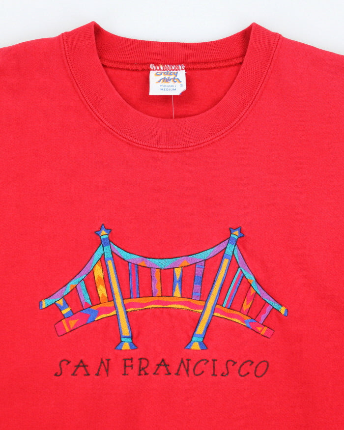 Vintage 90's Embroidered San Francisco Sweatshirt - M