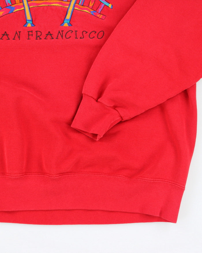 Vintage 90's Embroidered San Francisco Sweatshirt - M