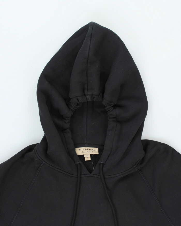 Vintage Burberry Embroidered Spell Out Hoodie - L