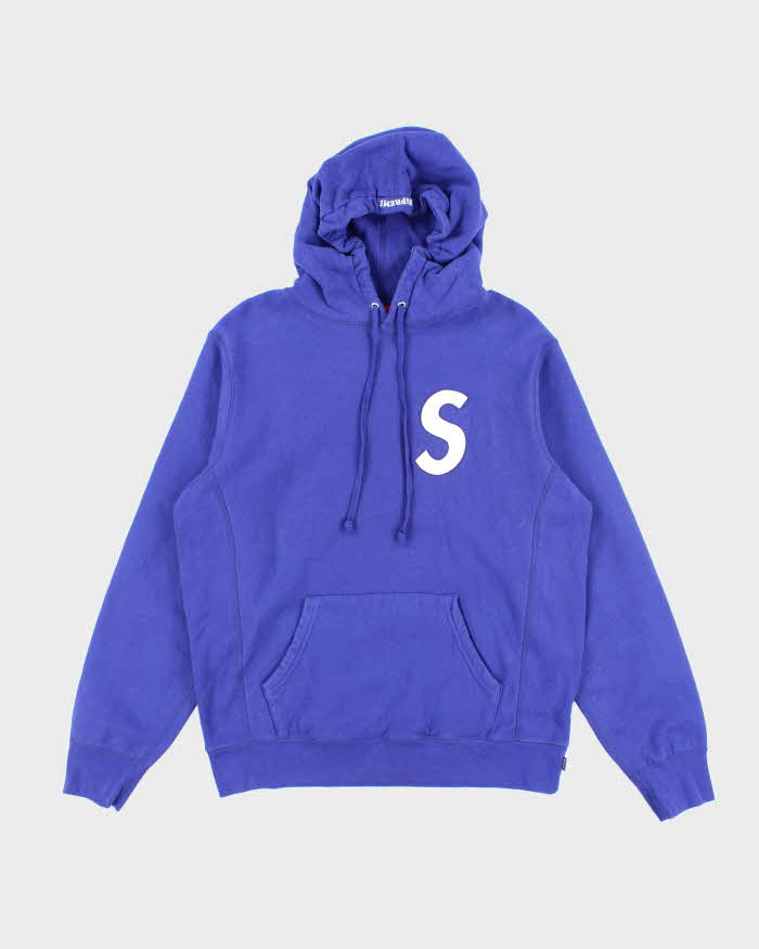 Supreme S Logo Hooded Sweatshirt Navy S Apparel S Logo