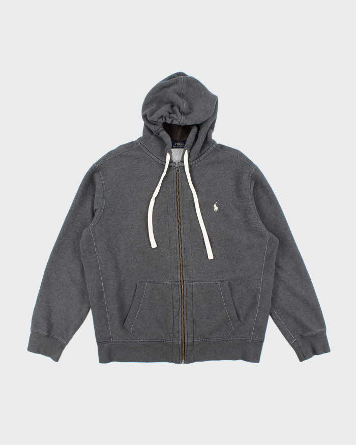 Polo Ralph Lauren Grey Zip-Up Hoodie - XL – Rokit