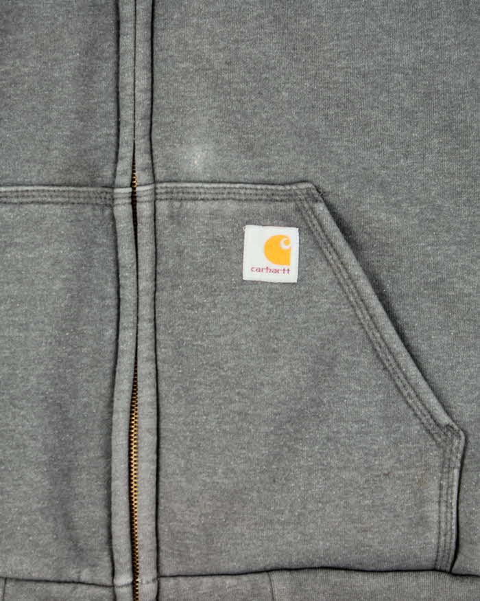 Carhartt Heavyweight Grey Zip Up Hoodie - M