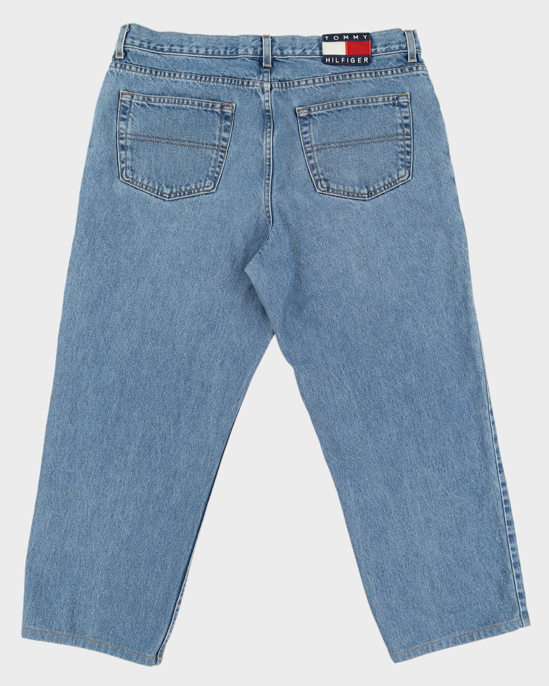 Vintage 90s Tommy Jeans Baggy Fit Medium Wash Jeans - W38