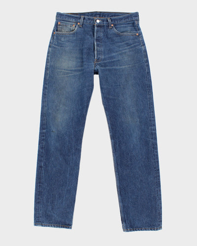 Vintage 90s Levi's Dark Wash Blue Denim 501 Jeans - W32 L32