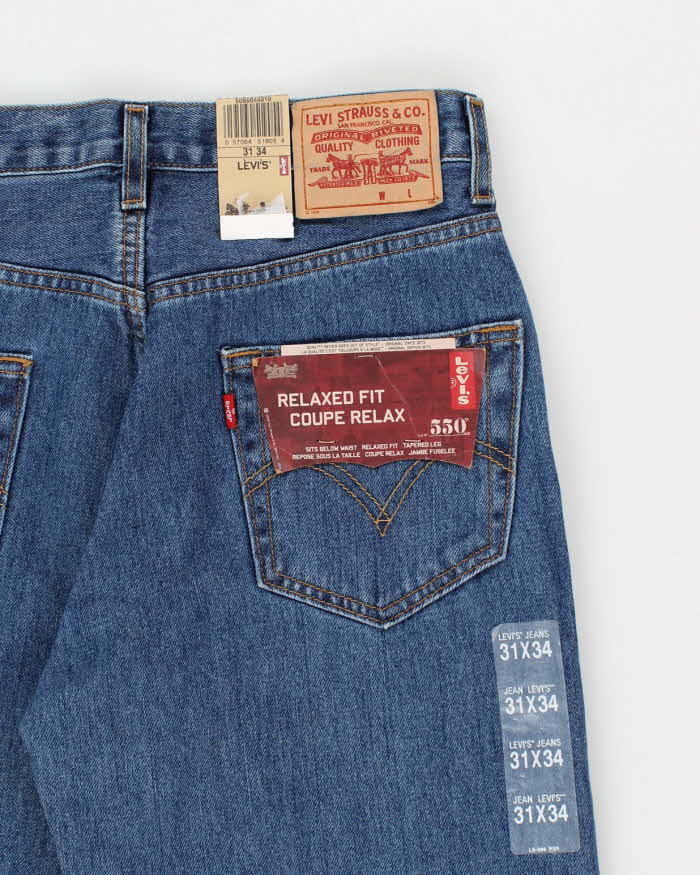 Deadstock Mens Blue Relaxed Fit Levi's Jeans - M