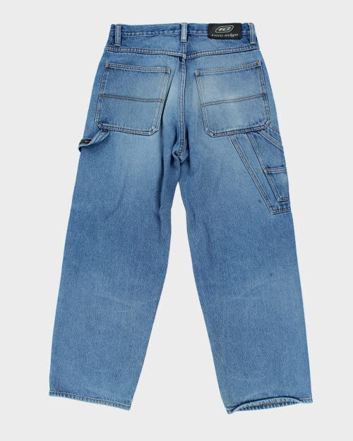 Vintage Y2K Raw Edge Wide Leg Denim Jeans - W33 L29