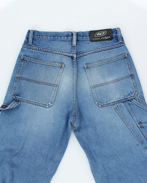 Vintage Y2K Raw Edge Wide Leg Denim Jeans - W33 L29
