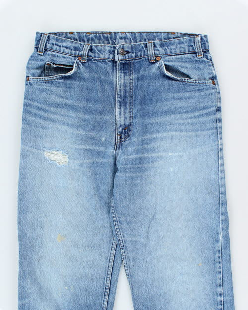 Vintage 1980's Levi's Orange Tab Wide Leg Denim Jeans - W33 L32