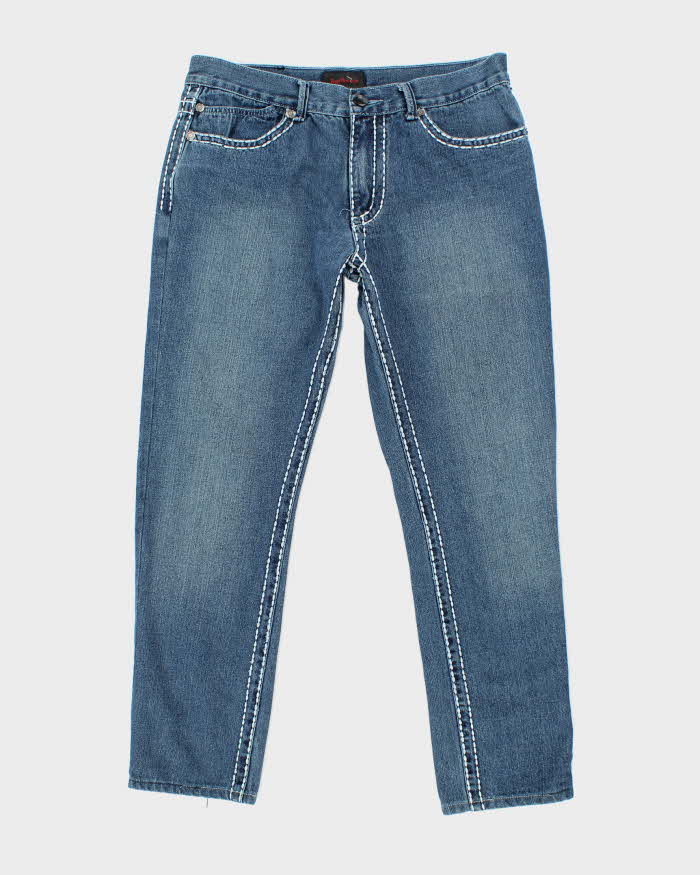 Vintage Y2K Royal Testament Gothic Style Medium Wash Jeans - W34 L28