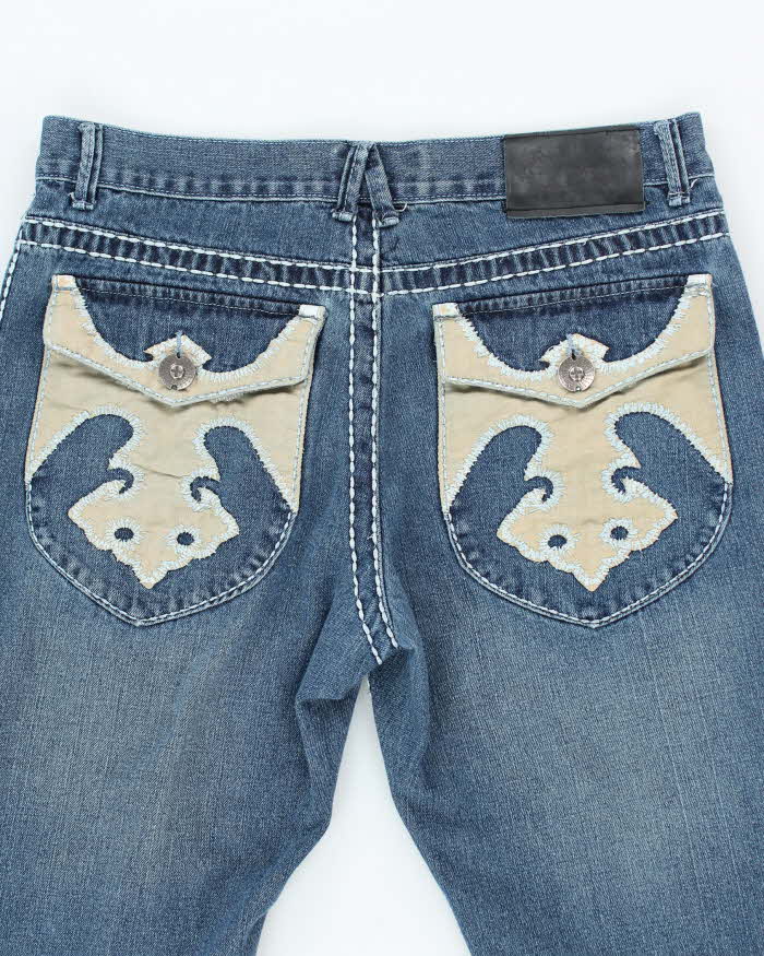 Vintage Y2K Royal Testament Gothic Style Medium Wash Jeans - W34 L28