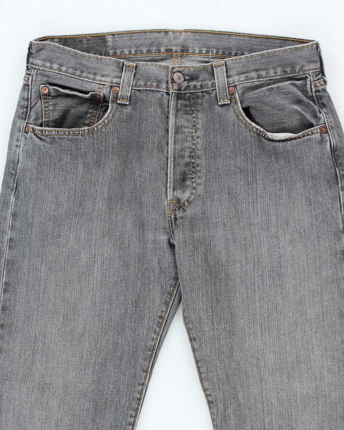 Vintage Levi's 501 Grey Stone Wash Denim Jeans - W32 L28