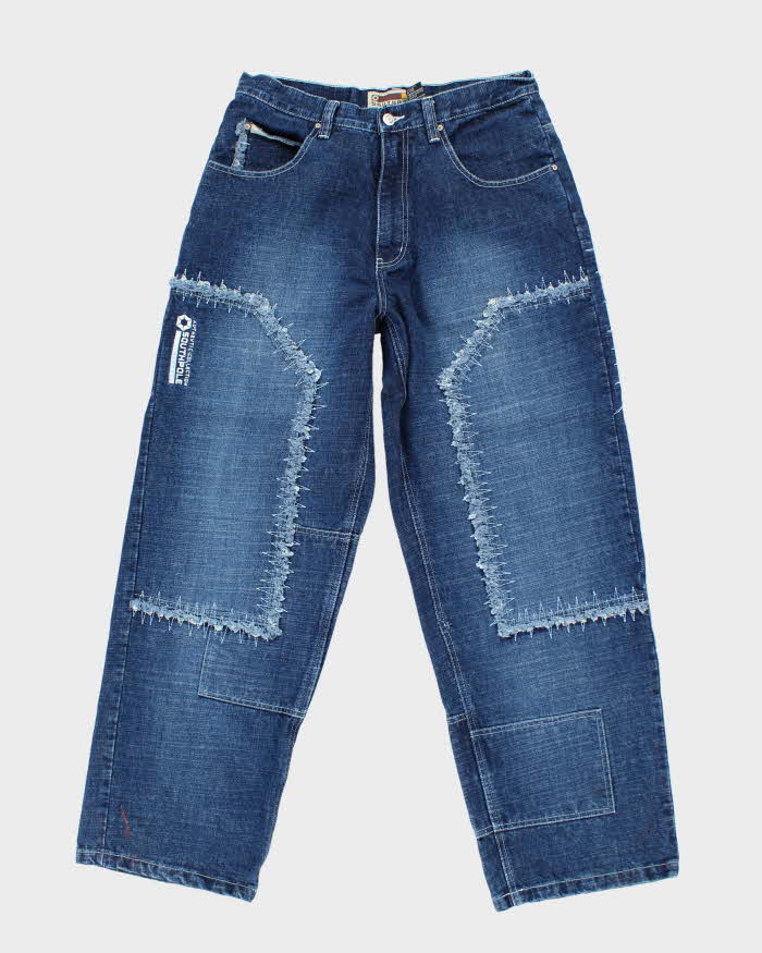 パンツ 00s South Pole swag denim W36 y2k Vintage 2000's South Pole Ultra Baggy Double Knee Textured Jeans