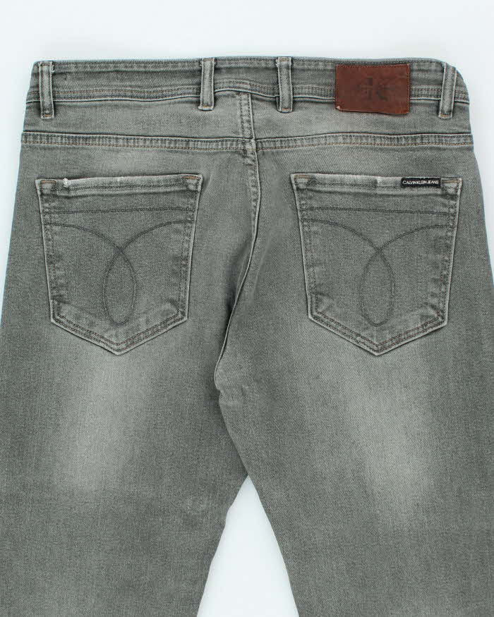 Vintage Y2K Calvin Klein Relaxed Fit Grey Stone Wash Jeans - W34 L26